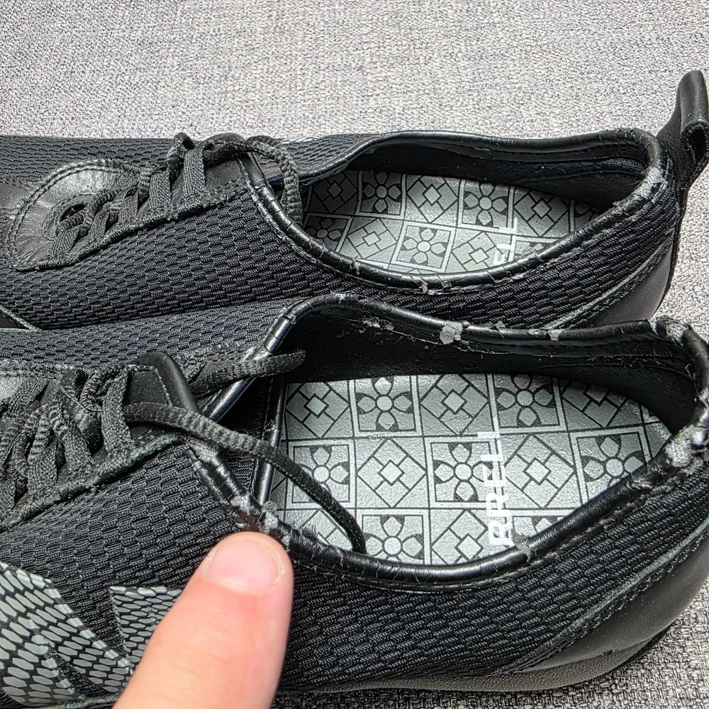 Womens 9 Merrell Samba Black Leather & Mesh Comfort Sneakers Shoes
